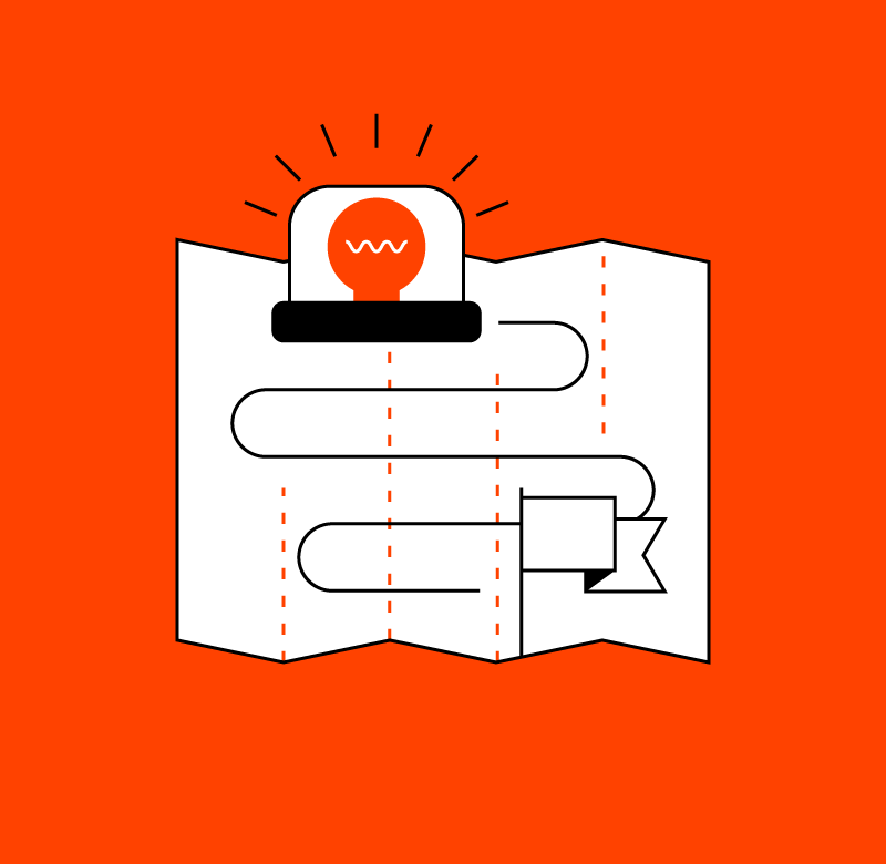 illustration of a map with a red light on it for church crisis management plan