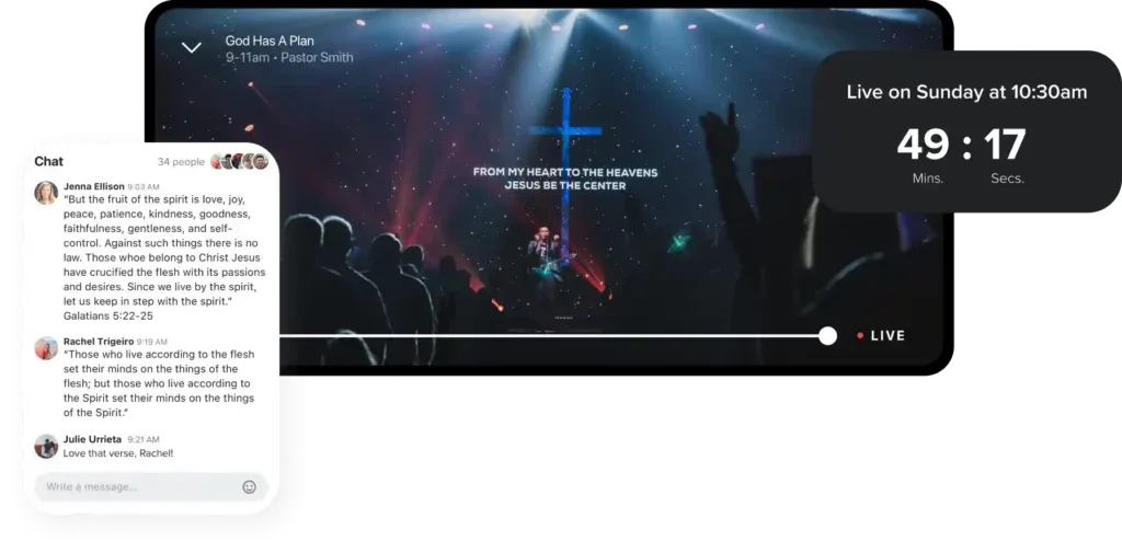 subsplash church streaming services screenshot